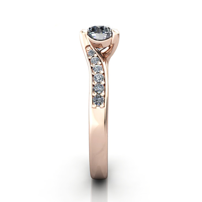 Diamond Solitaire RSA10 Round Rose SV