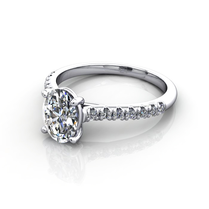 Diamond Solitaire RSA44 Oval Platinum LF Diamond Solitaire RSA44 Oval Platinum LF