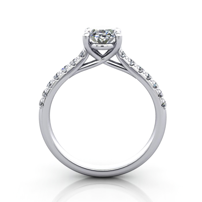 Diamond Solitaire RSA44 Oval Platinum TF Diamond Solitaire RSA44 Oval Platinum TF