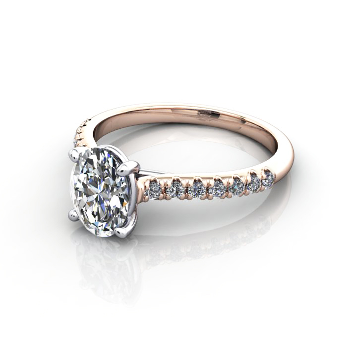 Diamond Solitaire RSA44 Oval Rose LF Diamond Solitaire RSA44 Oval Rose LF