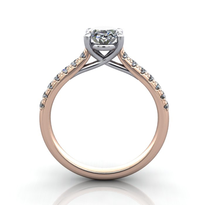 Diamond Solitaire RSA44 Oval Rose TF Diamond Solitaire RSA44 Oval Rose TF