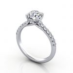 Diamond Solitaire RSA44 Round Platinum 3D