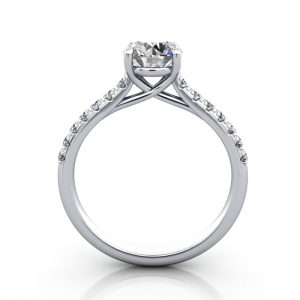 Diamond Solitaire RSA44 Round Platinum TF