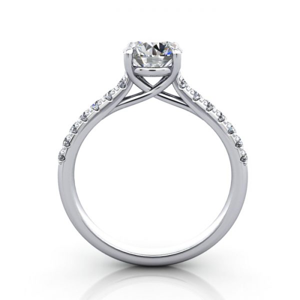 Diamond Solitaire RSA44 Round Platinum TF