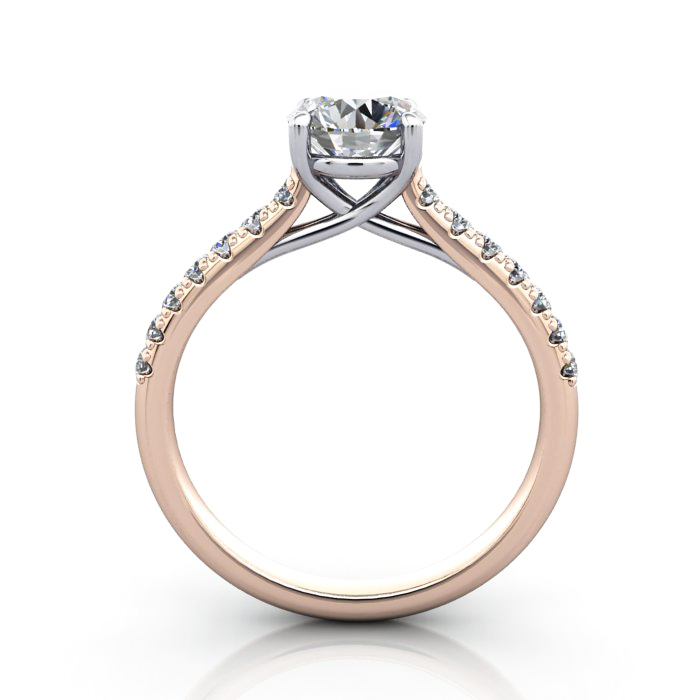 Diamond Solitaire RSA44 Round Rose TF Diamond Solitaire RSA44 Round Rose TF