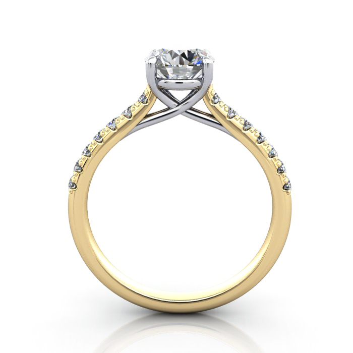 Diamond Solitaire RSA44 Round Yellow TF Diamond Solitaire RSA44 Round Yellow TF