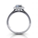 Emerald Engagement Ring, Platinum. RH1, TF