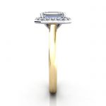 Emerald Engagement Ring, Yellow Gold. RH1, SV Emerald Engagement Ring, Yellow Gold. RH1, SV