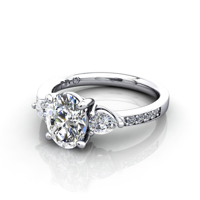 Engagement Ring, PLAT, Oval, RSA5, LF