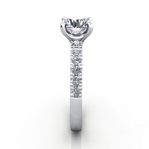 Engagement Ring, Platinum, Round Brilliant cut diamond, RSA4, SV