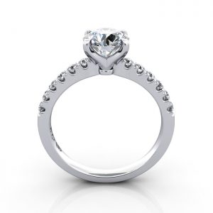 Engagement Ring, Platinum, Round Brilliant cut diamond, RSA4, TF