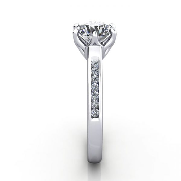 Engagement Ring, Platinum, Round diamond, RSA3, SV