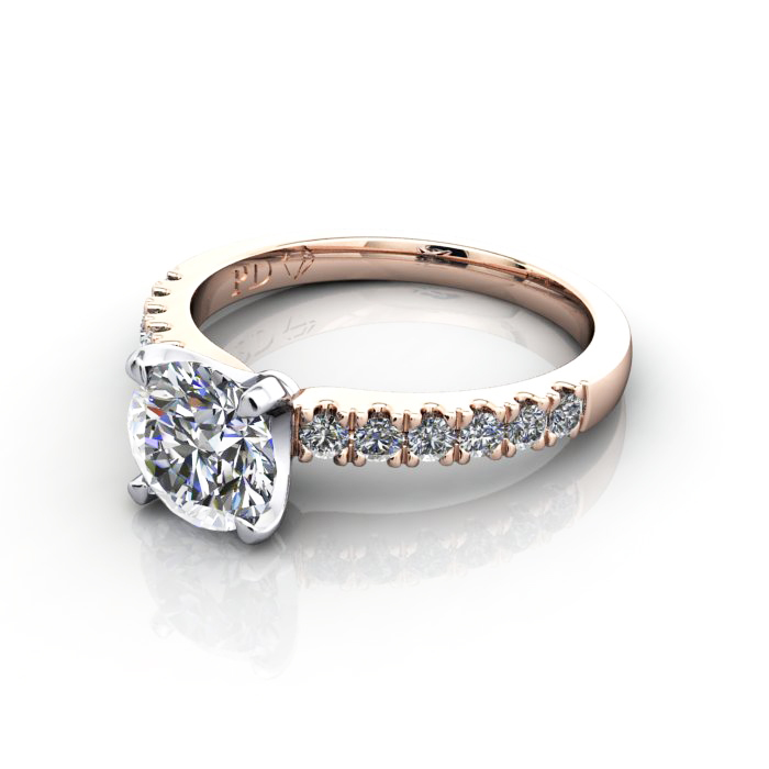 Engagement Ring, RG, Round Brilliant cut diamond, RSA4, LF Engagement Ring, RG, Round Brilliant cut diamond, RSA4, LF