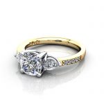Engagement Ring, YG, Cushion, RSA5, LF Engagement Ring, YG, Cushion, RSA5, LF