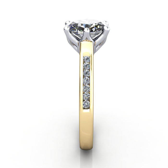 Engagement Ring, YG, Oval diamond, RSA3, SV Engagement Ring, YG, Oval diamond, RSA3, SV