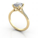 Engagement Ring, Yellow, Princess Cut Diamond, RSA1, 3D Thumbnail