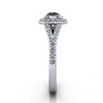 Halo Diamond Ring, RH3, Round, Platinum, SV Halo Diamond Ring, RH3, Round, Platinum, SV
