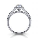 Halo Diamond Ring, RH3, Round, Platinum, TF Halo Diamond Ring, RH3, Round, Platinum, TF