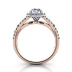 Halo Diamond Ring, RH3, Round, Rose, TF
