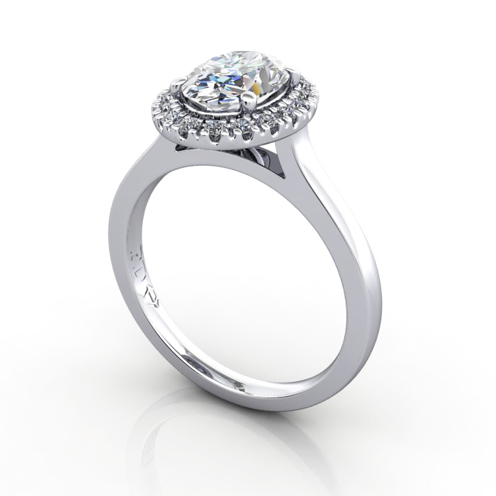 Halo Diamond Ring WG - 3D RH8