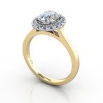 Halo Diamond Ring YG - 3D RH8