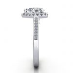 Halo Engagement Ring, Platinum, RH4, SV Halo Engagement Ring, Platinum, RH4, SV