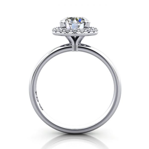 Halo Engagement Ring, Platinum. RH6, TF