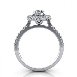 Halo Engagement Ring, Platnium, RH7, TF