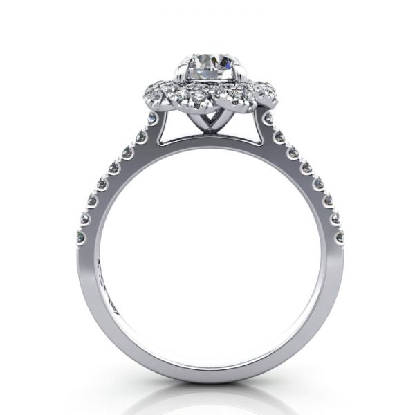 Halo Engagement Ring, Platnium, RH7, TF