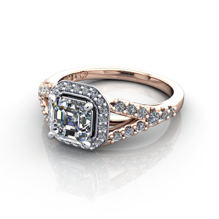 Halo Engagement Ring, RG, RH3. LF Halo Engagement Ring, RG, RH3. LF