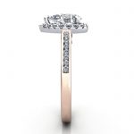 Halo Engagement Ring, Rose Gold, RH4, SV Halo Engagement Ring, Rose Gold, RH4, SV