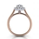 Halo Engagement Ring, Rose Gold, RH4, TF Halo Engagement Ring, Rose Gold, RH4, TF