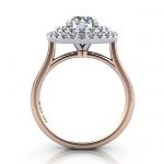 Halo Engagement Ring, Rose Gold, RH5, TF Halo Engagement Ring, Rose Gold, RH5, TF