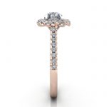 Halo Engagement Ring, Rose Gold, RH7, SV Halo Engagement Ring, Rose Gold, RH7, SV