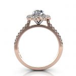 Halo Engagement Ring, Rose Gold, RH7, TF Halo Engagement Ring, Rose Gold, RH7, TF