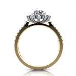Halo Engagement Ring, Yellow Gold, RH2. TF