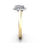 Heart Engagement Ring, YG RH1, SV