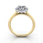 Heart Engagement Ring, YG RH1, TF