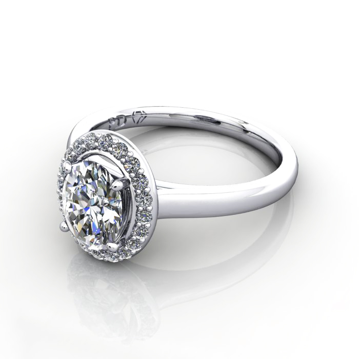 Oval Engagement Ring, Platinum, RH1, LF