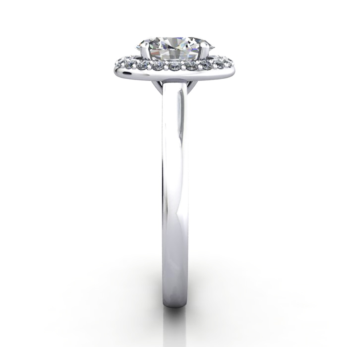 Oval Engagement Ring, Platinum, RH1, SV