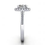 Oval Engagement Ring, Platinum, RH4, SV