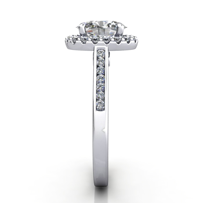 Oval Engagement Ring, Platinum, RH4, SV