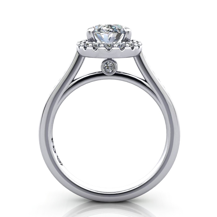 Oval Engagement Ring, Platinum, RH4, TF