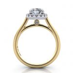 Oval Engagement Ring, Yellow Gold, RH4, TF Oval Engagement Ring, Yellow Gold, RH4, TF