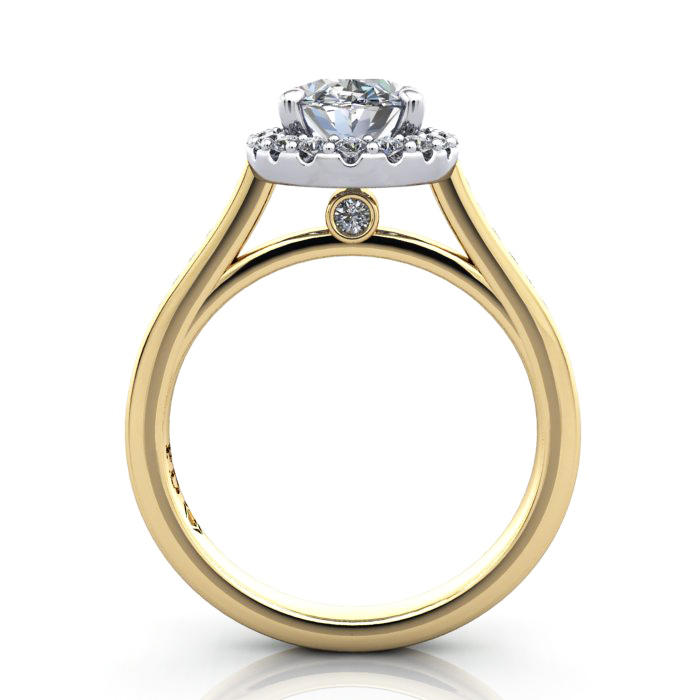 Oval Engagement Ring, Yellow Gold, RH4, TF Oval Engagement Ring, Yellow Gold, RH4, TF