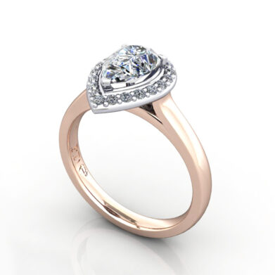 Pear Engagement Ring, RG, RH1, 3D