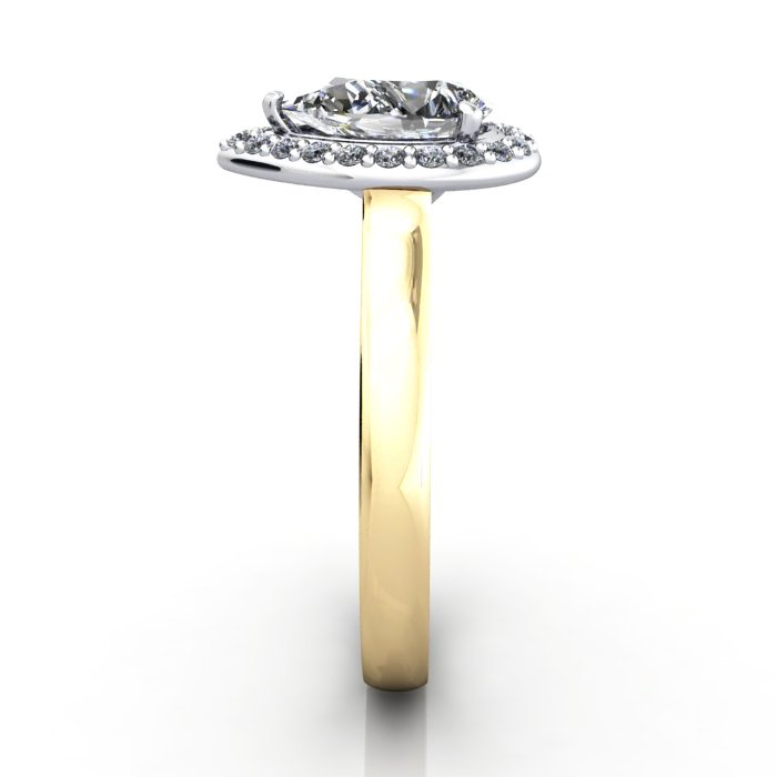 Pear Engagement Ring, YG, RH1, SV Pear Engagement Ring, YG, RH1, SV