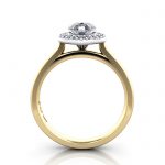 Pear Engagement Ring, YG, RH1, TF Pear Engagement Ring, YG, RH1, TF