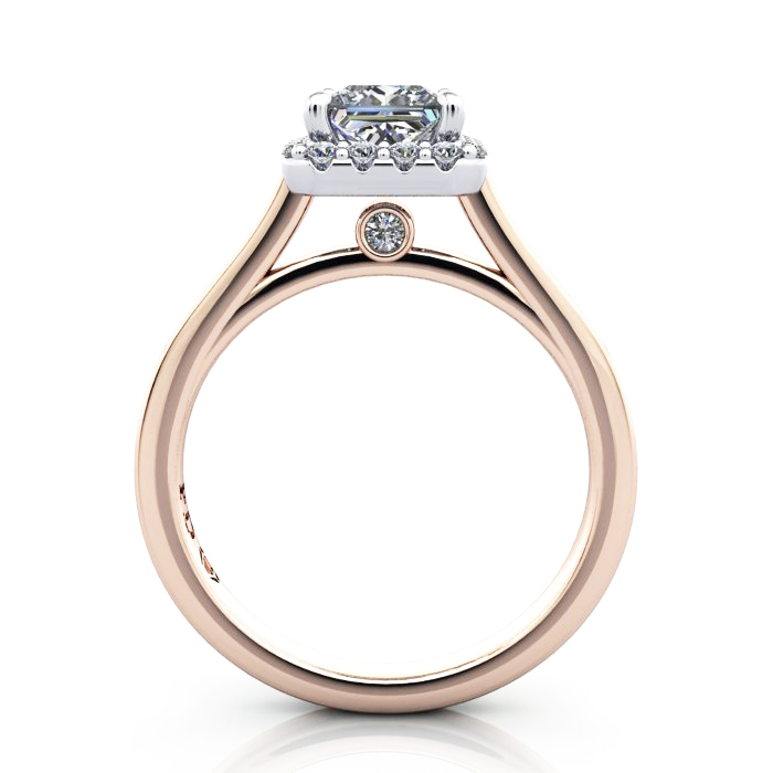 Princess Engagement Ring, Rose Gold, RH4, TF Princess Engagement Ring, Rose Gold, RH4, TF