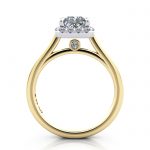 Princess Engagement Ring, Yellow Gold, RH4, TF